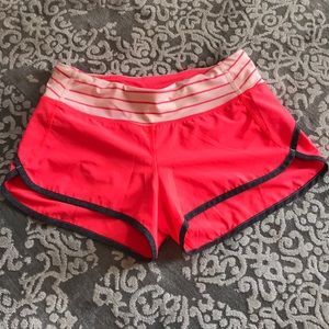 Lululemon speed shorts (coral)